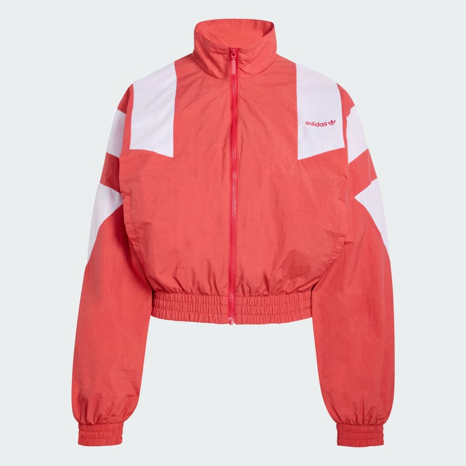 BLOCKED WASHED ZIPPED TRACKTOP