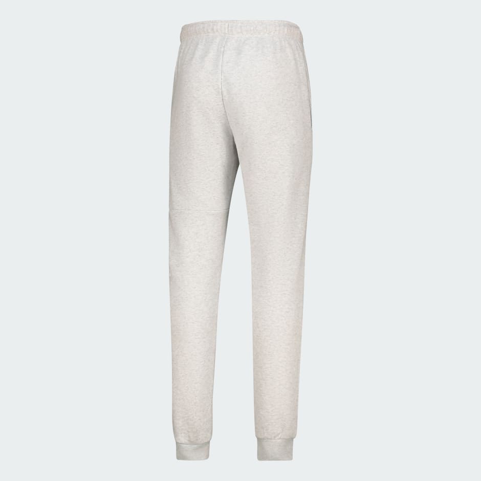 Clothing - ESSENTIALS FLEECE TAPERED CUFF LOGO PANTS - Grey | adidas ...