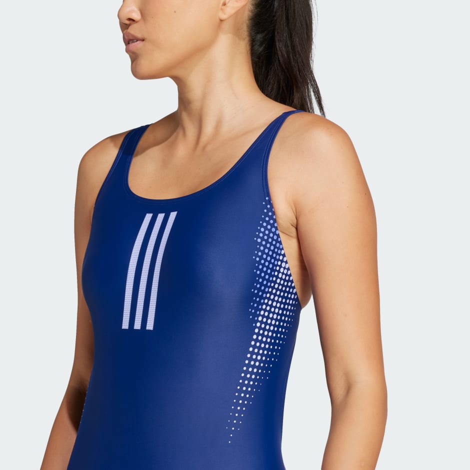 3-Stripes Graphic V-Back Swimsuit