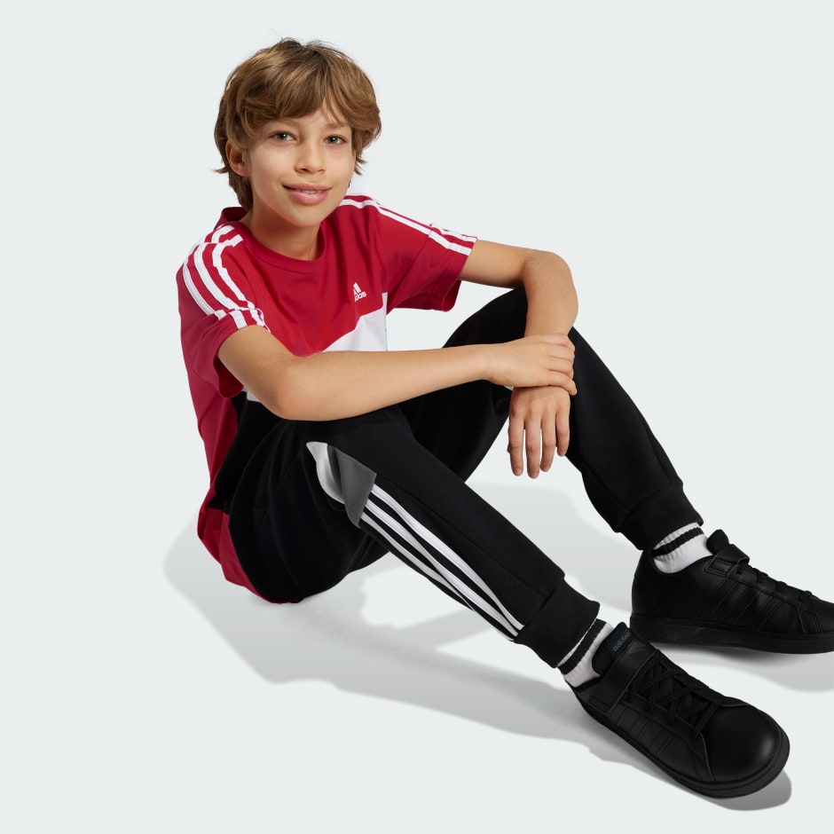 Tiberio 3-Stripes Colorblock Fleece Pants Kids