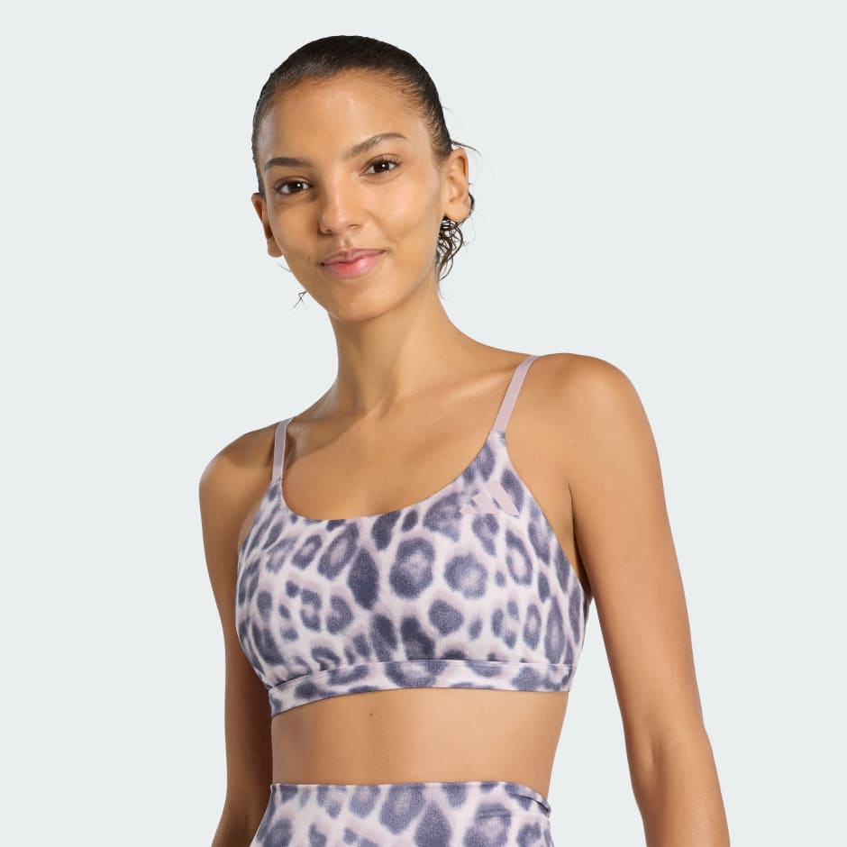 Optime Essentials Workout Leopard Light Support Bra