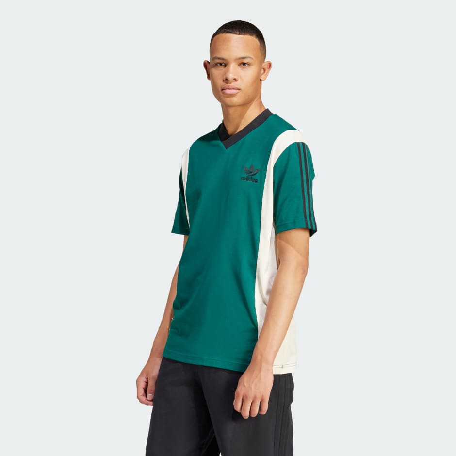 Clothing - Archive Panel Tee - Green | adidas South Africa