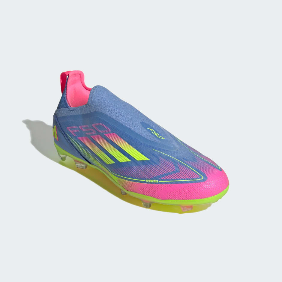 Ghete F50 Elite de teren dur, fără șireturi, pentru copii