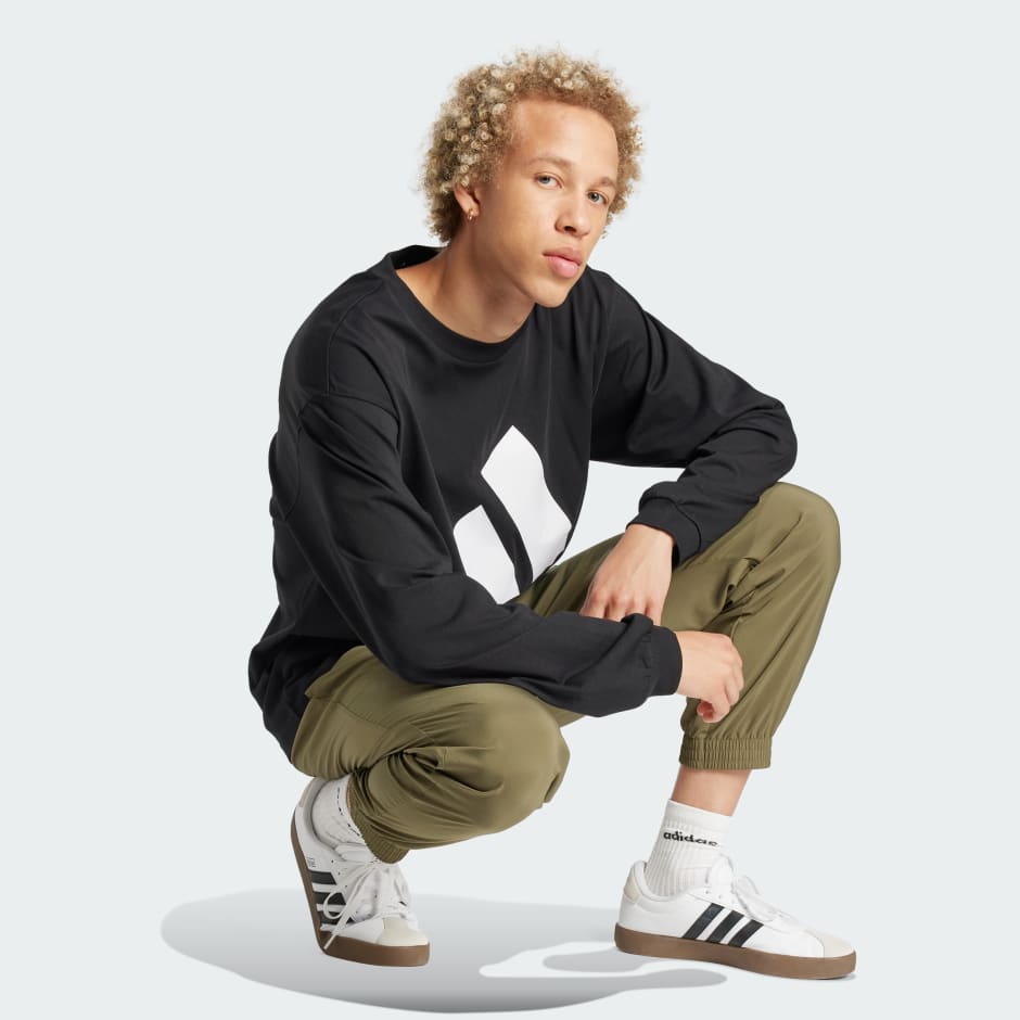 تيشيرت بأكمام طويلة Essentials Big Logo Single Jersey