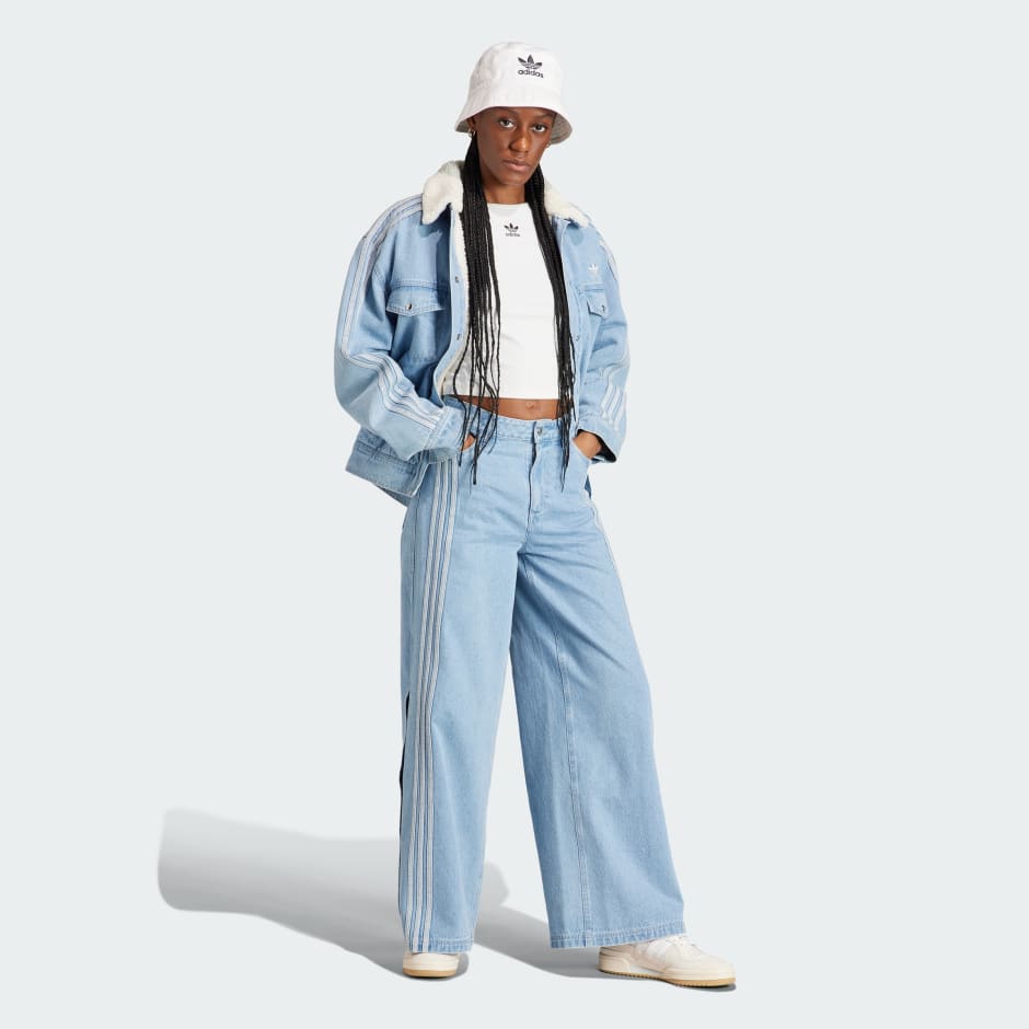 Adidas Women's DENIM PANT in Clear Blue adidas