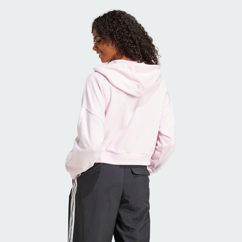 Essentials 3-Stripes French Terry Quarter-Zip Hoodie