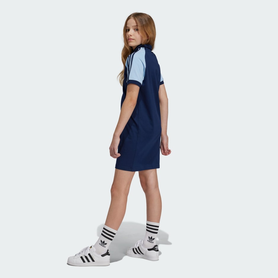 Polo Dress With Colorblock Kids