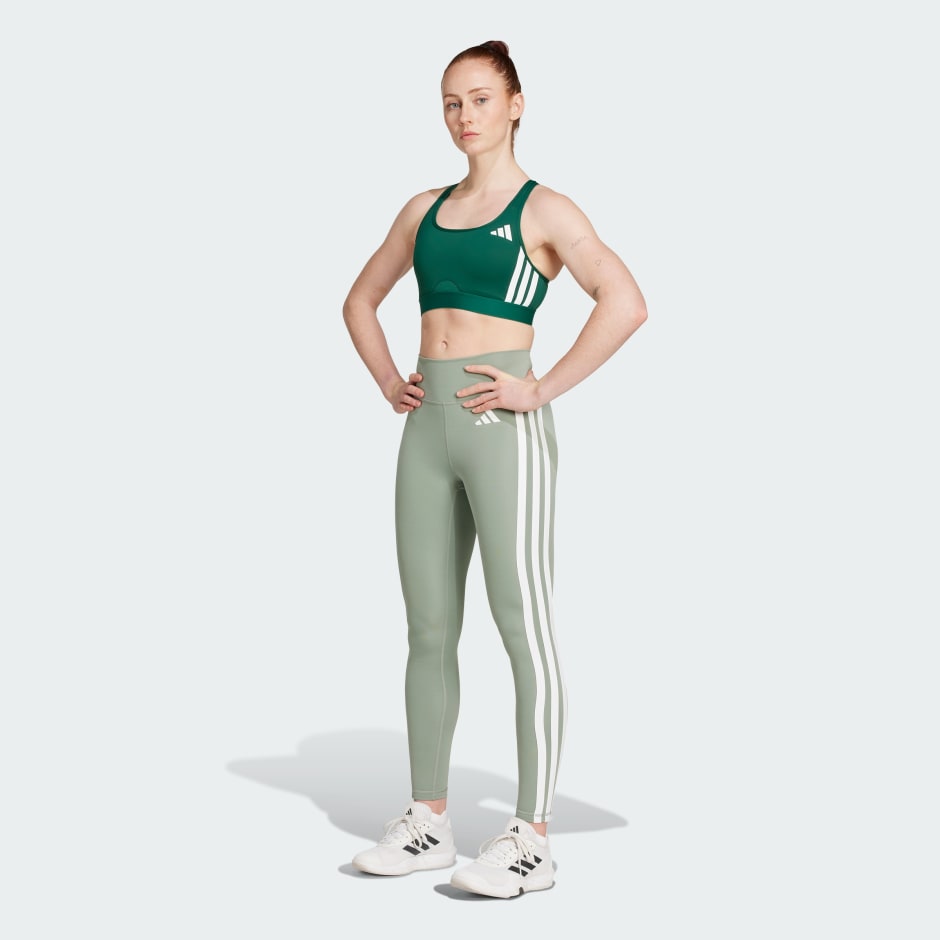 Powerreact Train Medium-Support 3-Stripes Bra