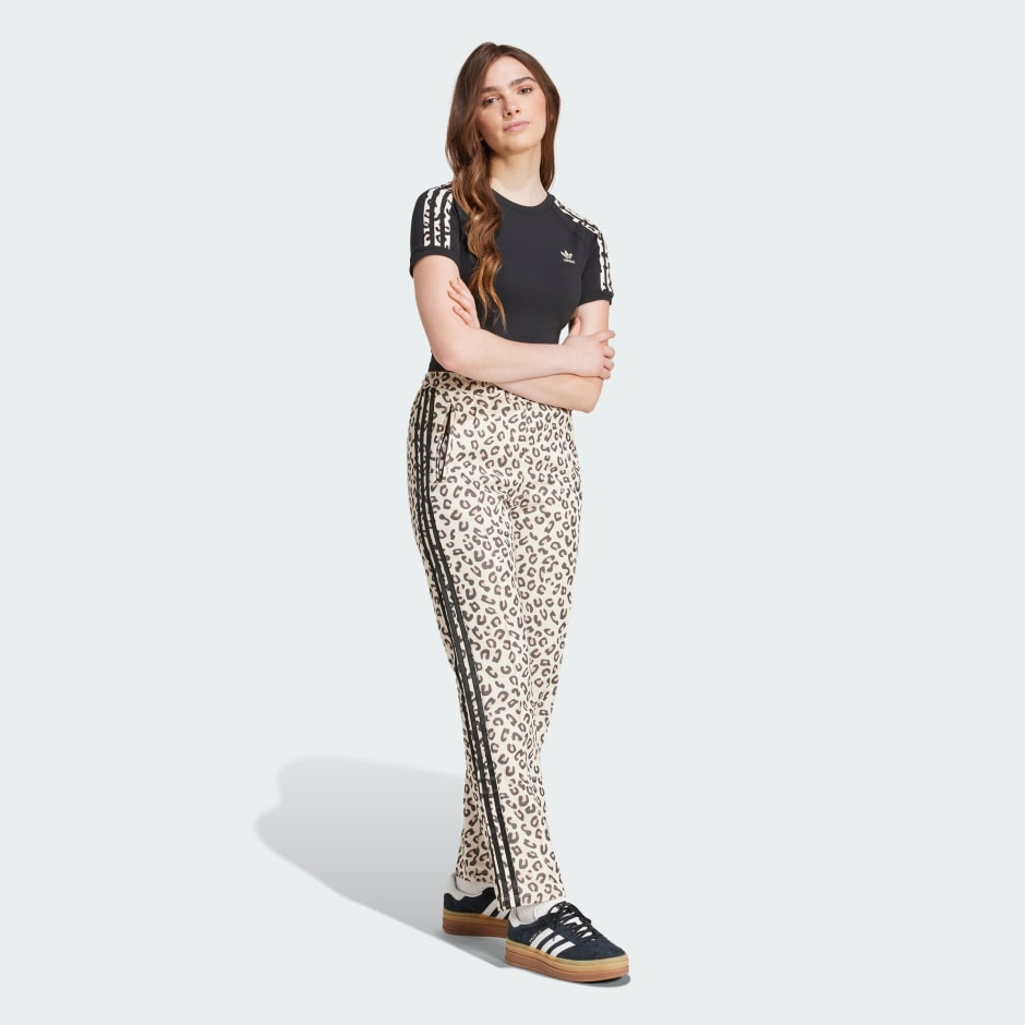 Tricou cu 3 dungi și imprimeu leopard