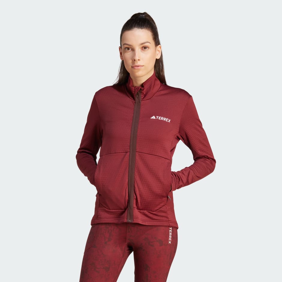 Burgundy adidas cheap jacket womens