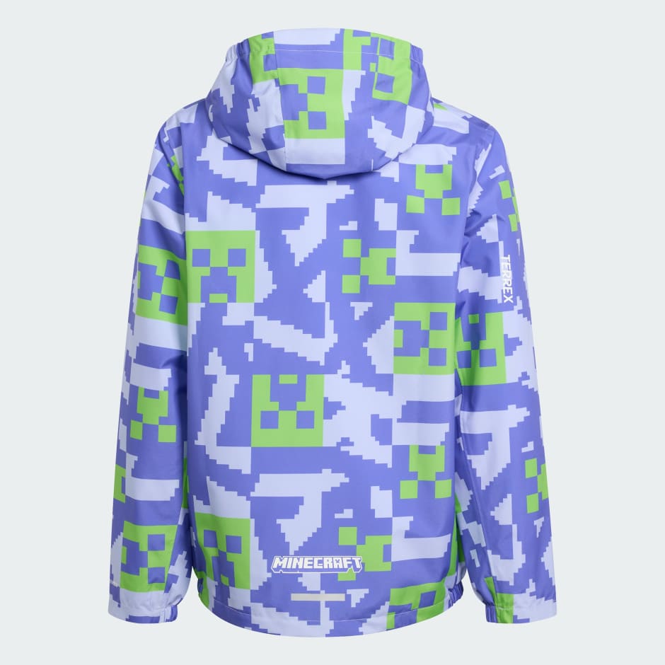 adidas Minecraft Terrex 2 Layer Climaproof Rain Jacket
