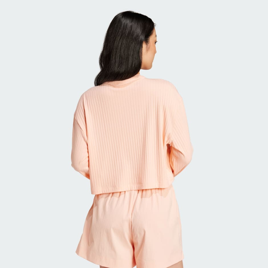 Essentials Wide Rib Long Sleeve Tee