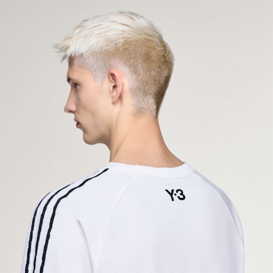 MAJICA DUGIH RUKAVA NEOBRAĐENIH RUBOVA Y-3 3 STRIPES