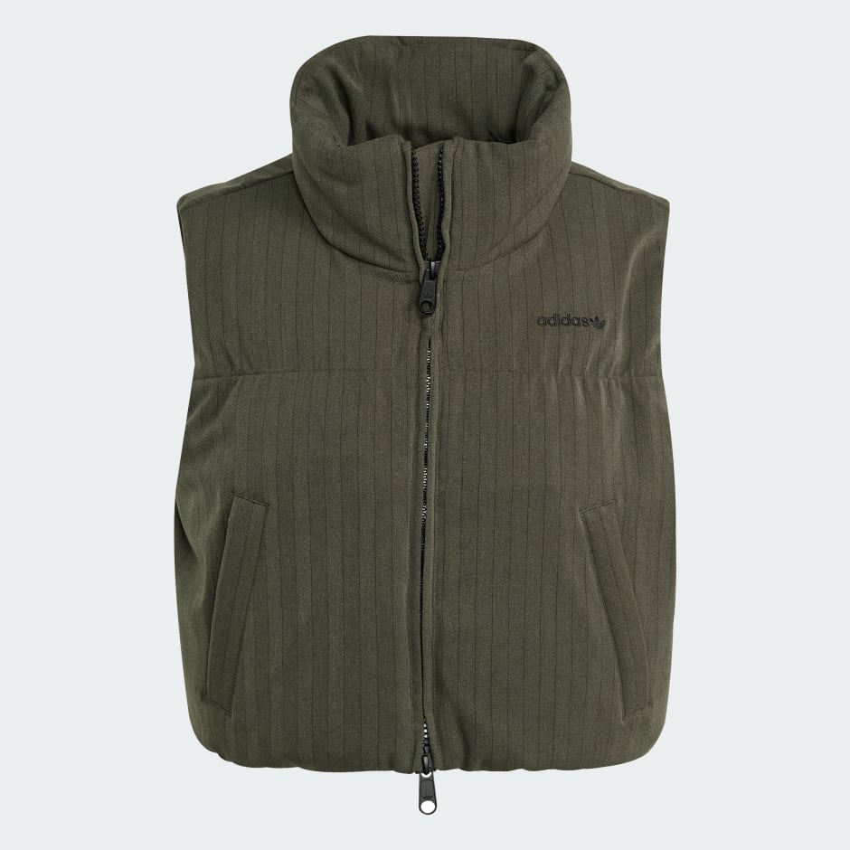 ESSENTIALS HERRINGBONE DOWN VEST