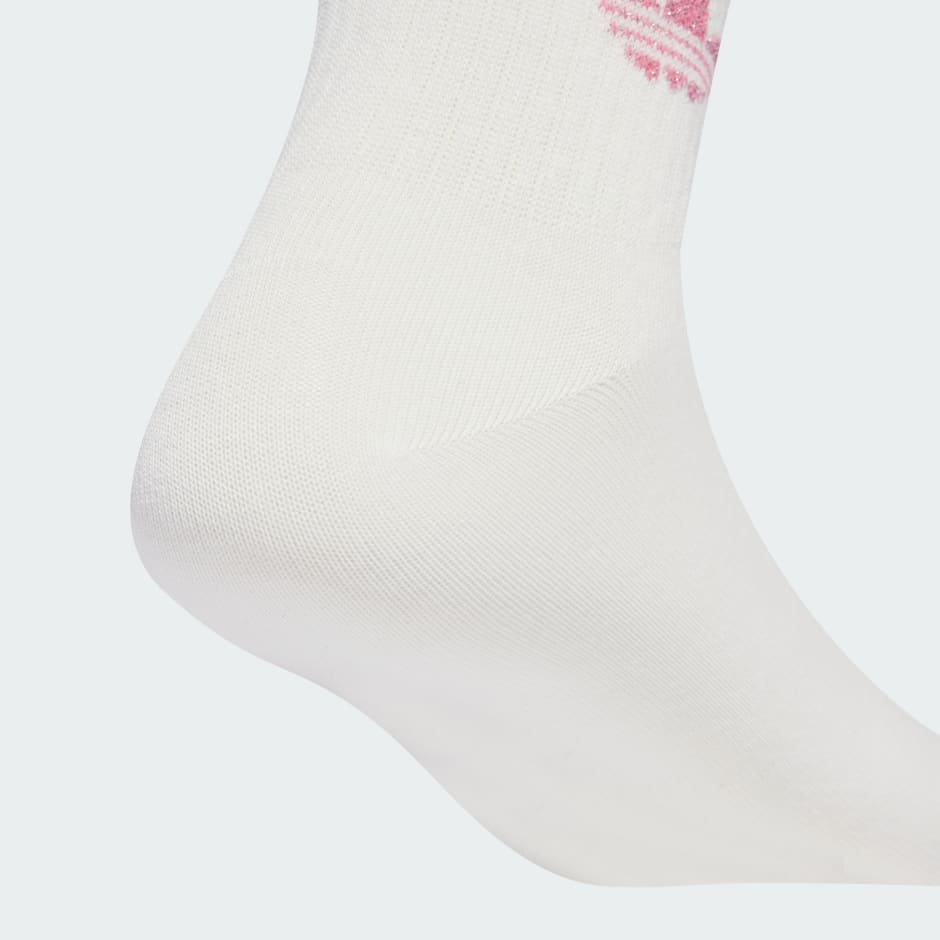 2 perechi de șosete cu sclipici de lungime medie cu 3 dungi