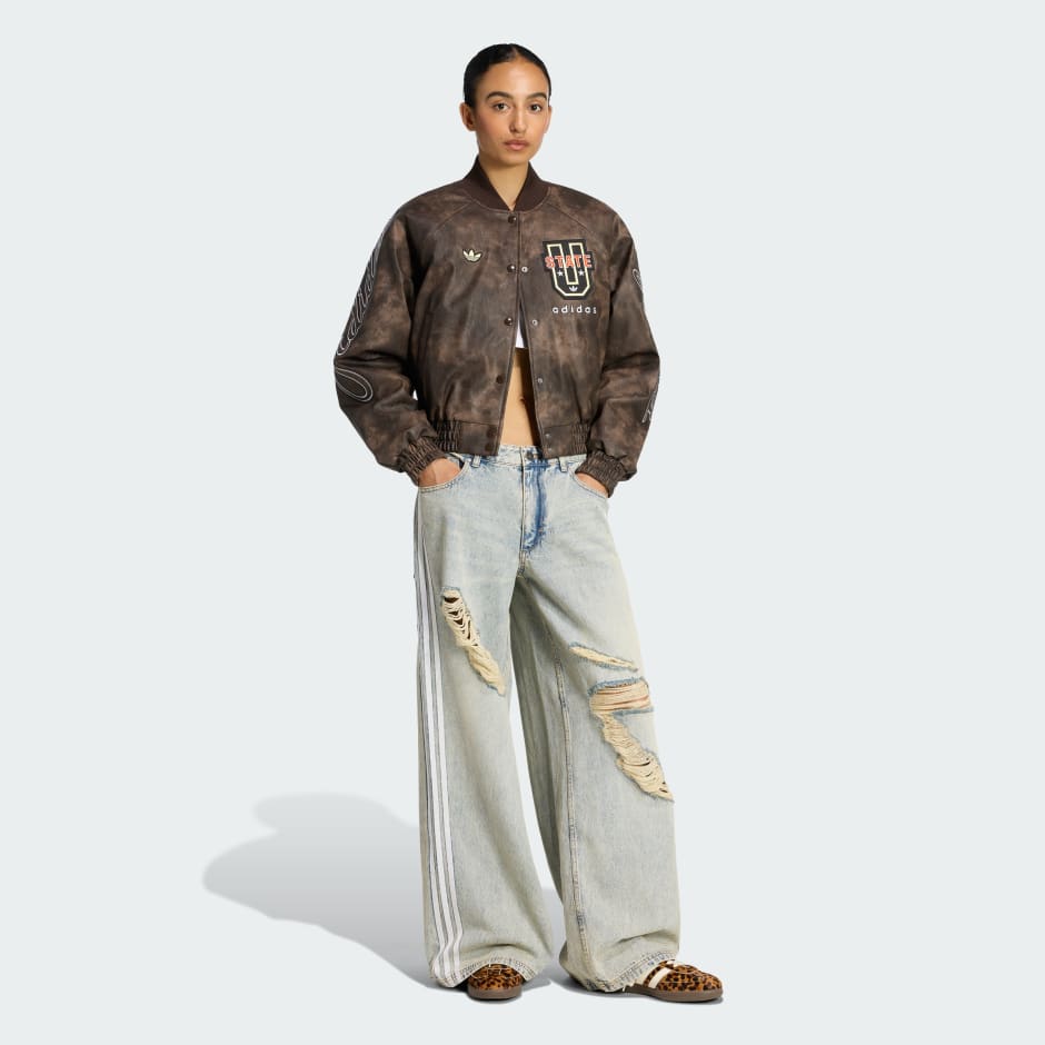 ADIDAS ORIGINALS LOOSE DENIM DESTRESSED Pants