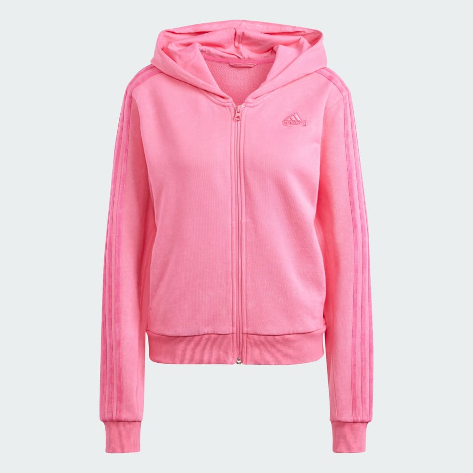 ALL SZN French Terry 3-Stripes Garment Wash Full-Zip Hoodie