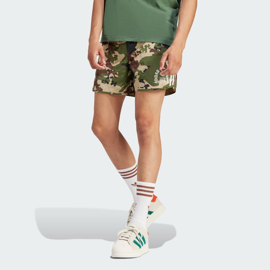 Adidas originals 2024 camo shorts green