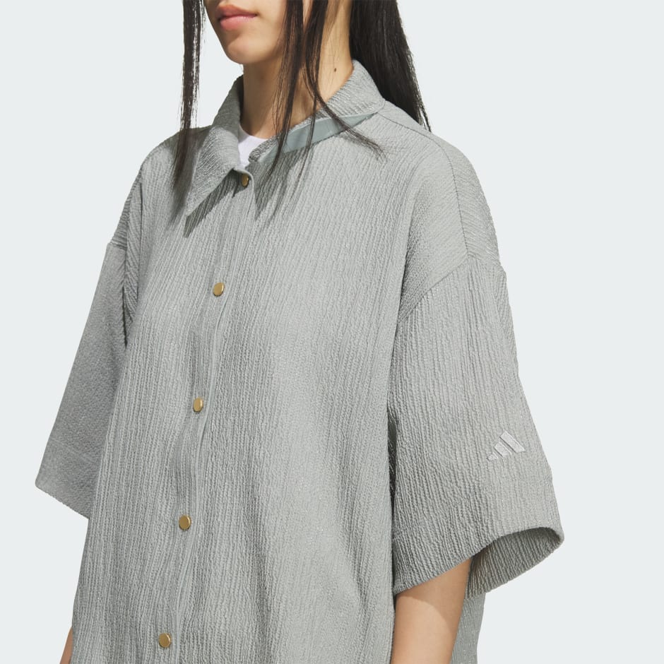 SOFTLUX SHEER LOOSE FIT COLLAR SHIRTS SHORT SLEEVE