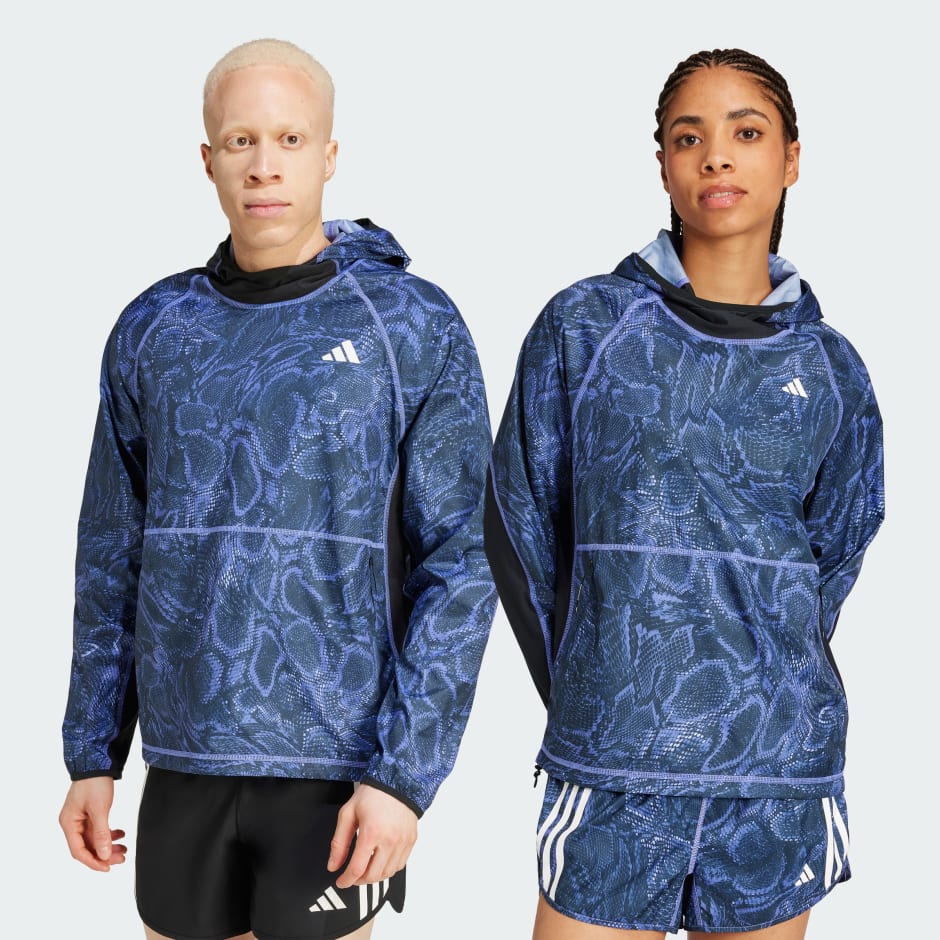 Own The Run Excite Allover Print AEROREADY Hoodie