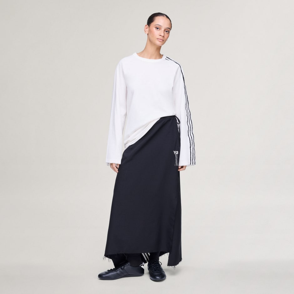 MAJICA DUGIH RUKAVA NEOBRAĐENIH RUBOVA Y-3 3 STRIPES