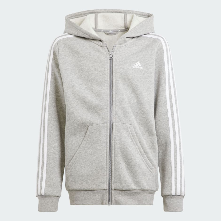 سُترة Essentials 3-Stripes Fleece Full-Zip