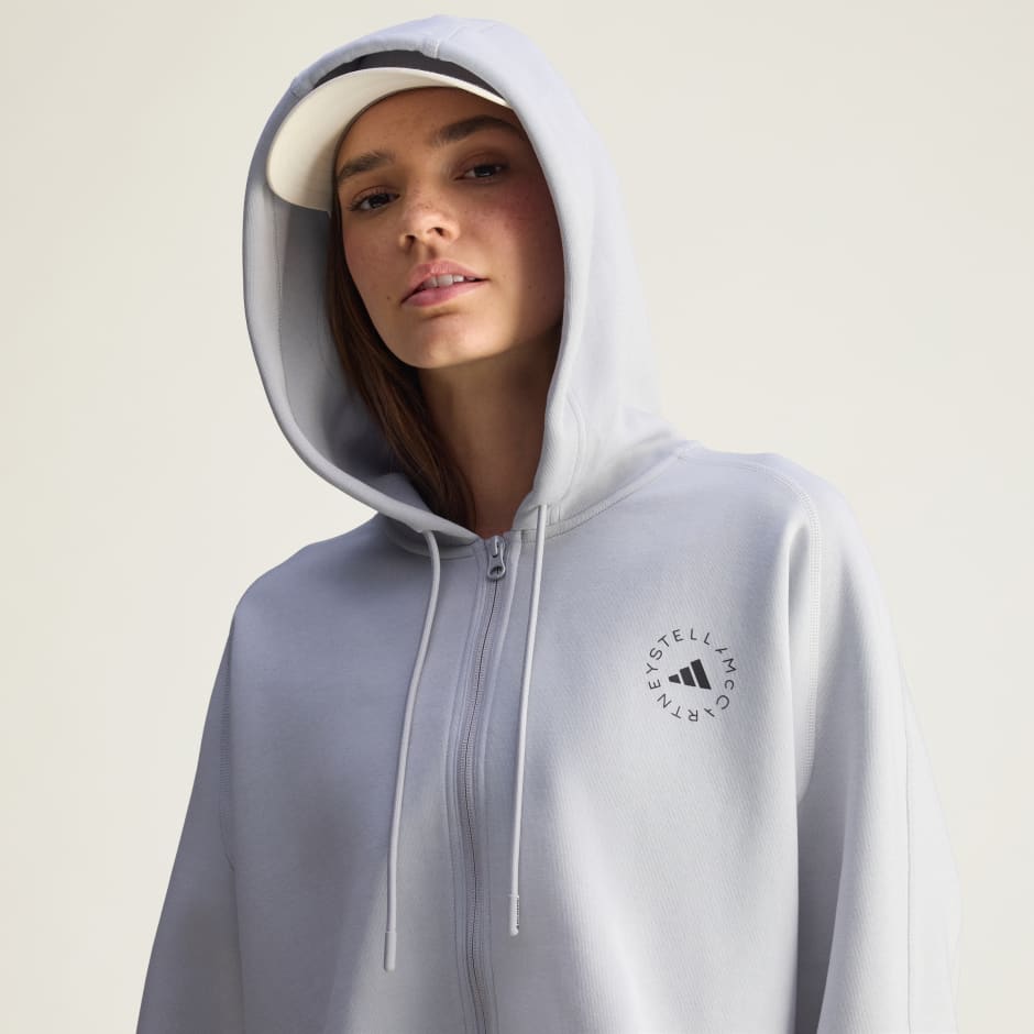Skraćena majica s kapuljačom adidas by Stella McCartney Sportswear