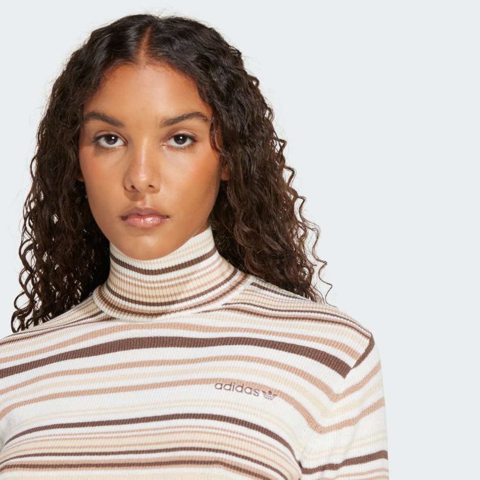 Striped Cropped Turtleneck
