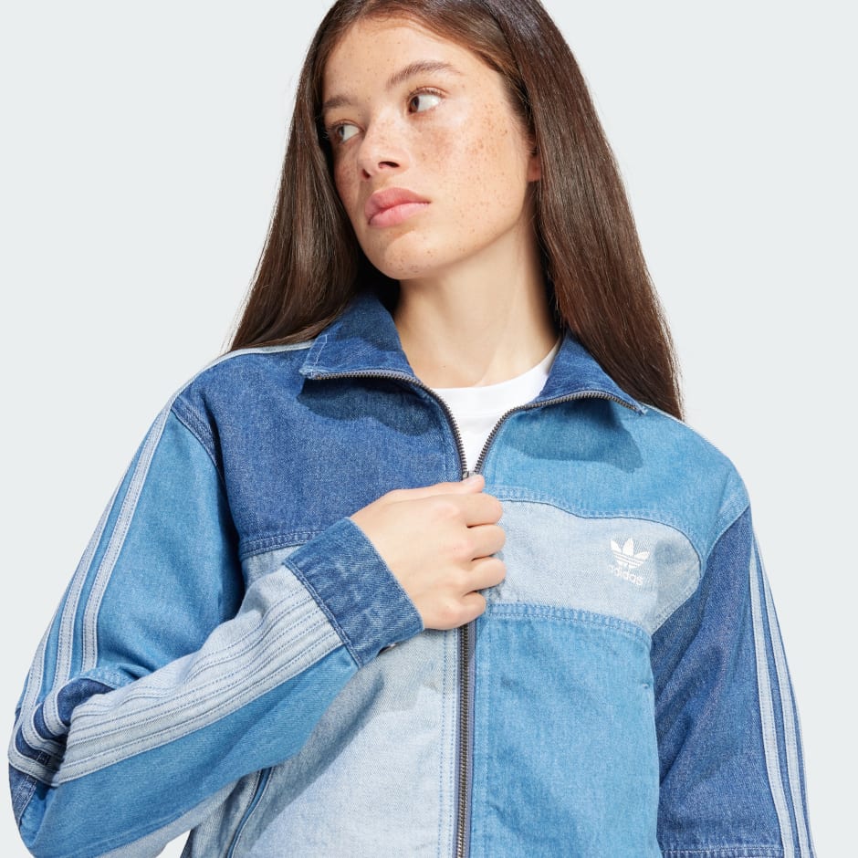 KSENIASCHNAIDER Denim Patchwork Track Top