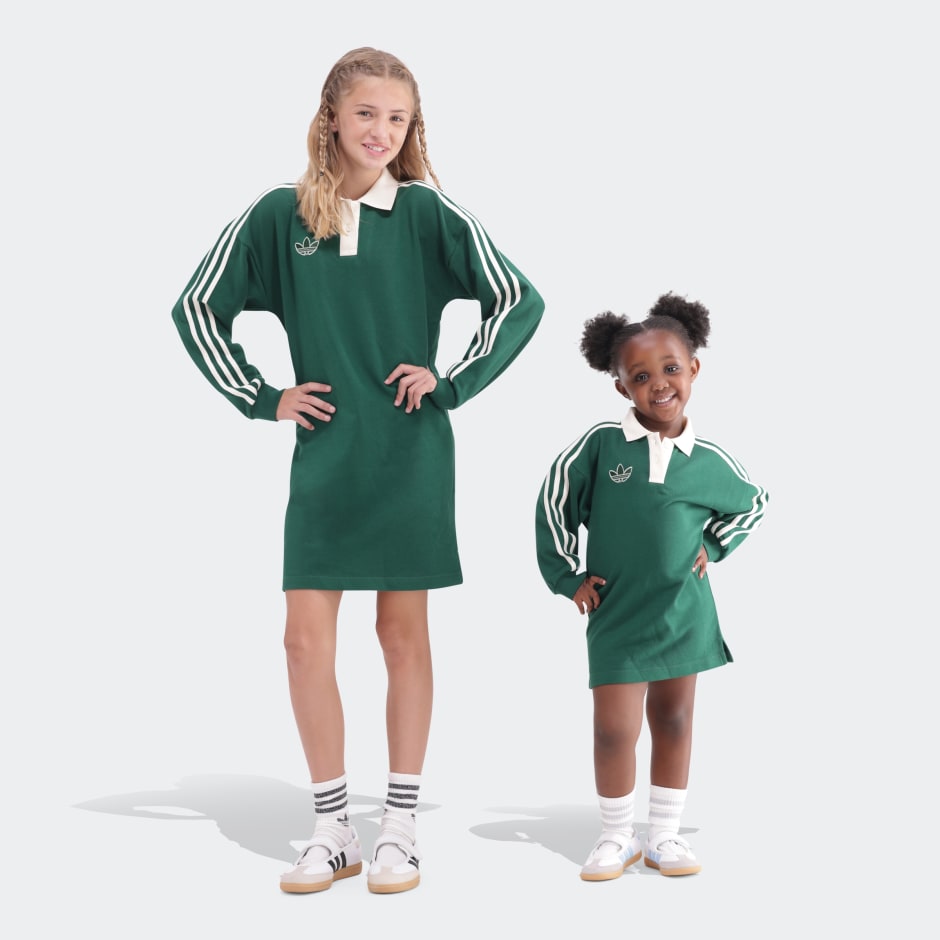 Dumbo Graphic French Terry Long Sleeve Polo Dress