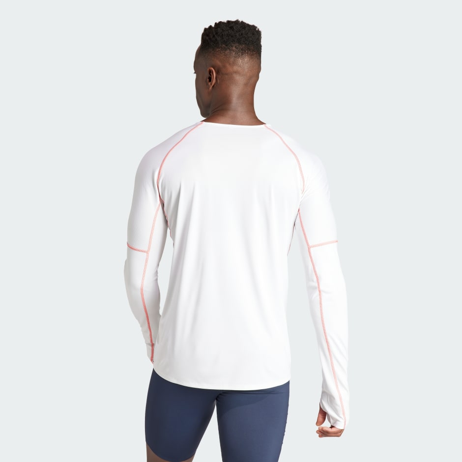 Clothing - Adizero Running Long Sleeve Tee - White | adidas South Africa