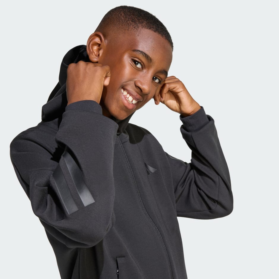 جاكيت بقبعة FUTURE ICONS 3 STRIPES FULL ZIP