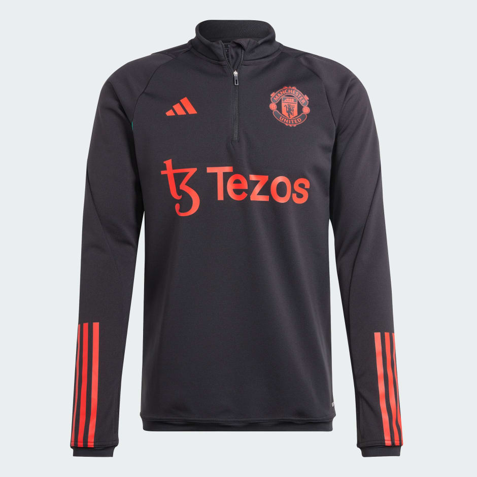 Clothing - Manchester United Tiro 23 Training Top - Black | adidas ...