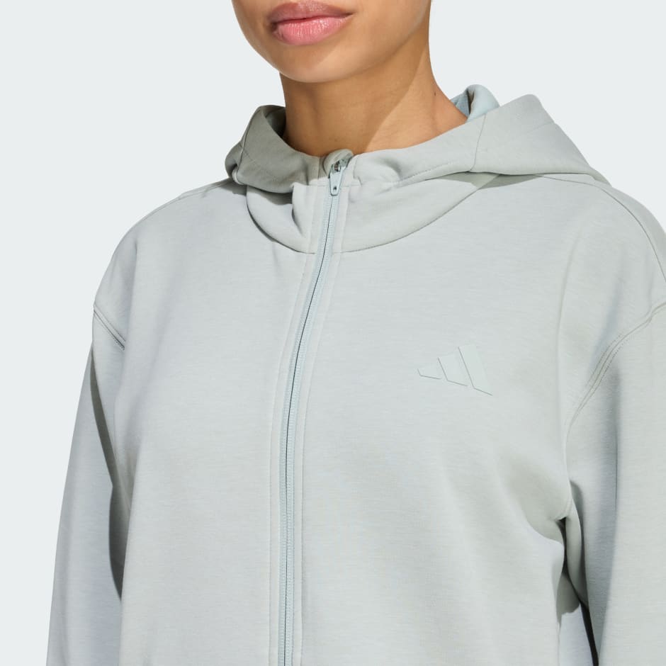 Hanorac Designed 4 Training cu glugă și fermoar lung