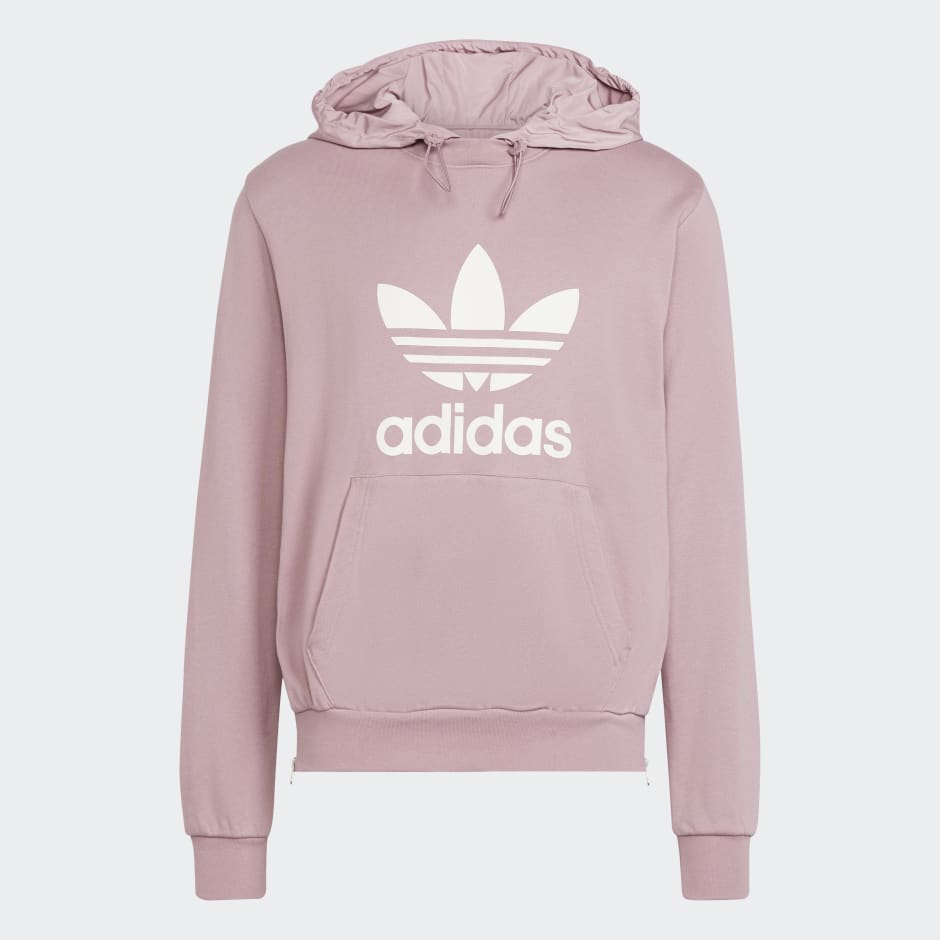 Adidas trefoil on sale hoodie vapour pink