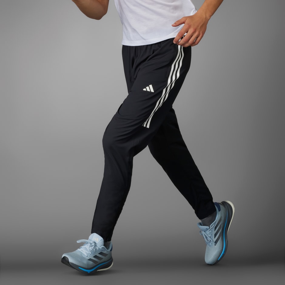 Men's Clothing - Own the Run 3-Stripes Pants - Black | adidas Kuwait