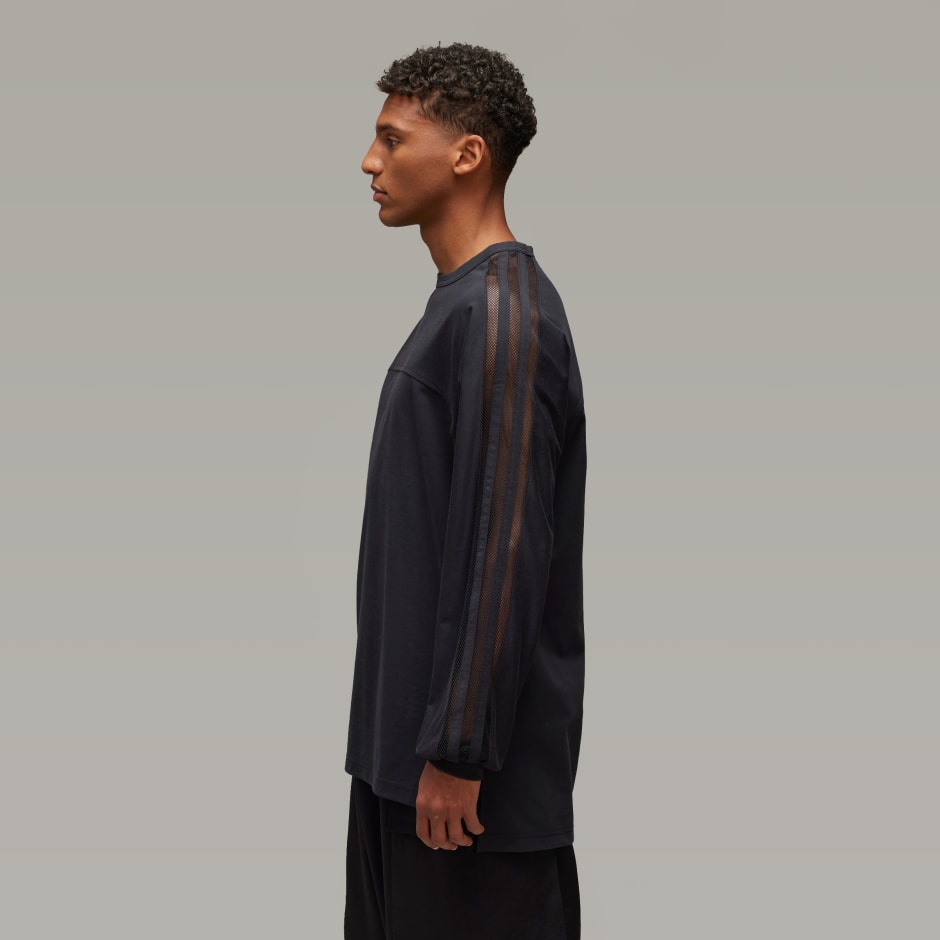 Y-3 Mesh Stripes Long Sleeve Tee