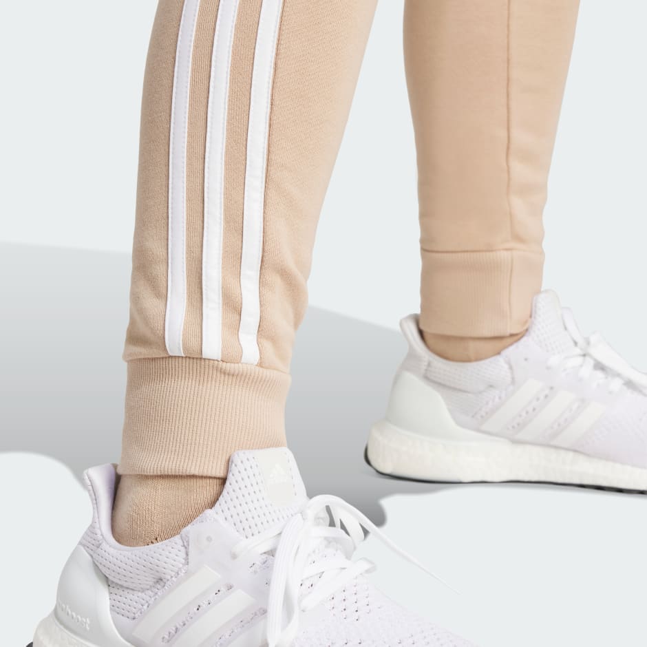 بنطال Essentials 3-Stripes French Terry Cuffed