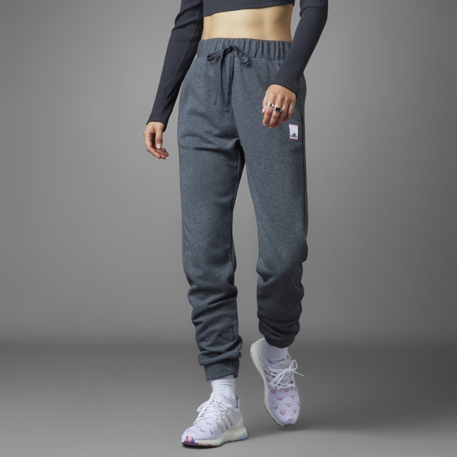 adidas by Stella McCartney TrueCasuals Woven Solid Track Pants - Grey, Women's Lifestyle