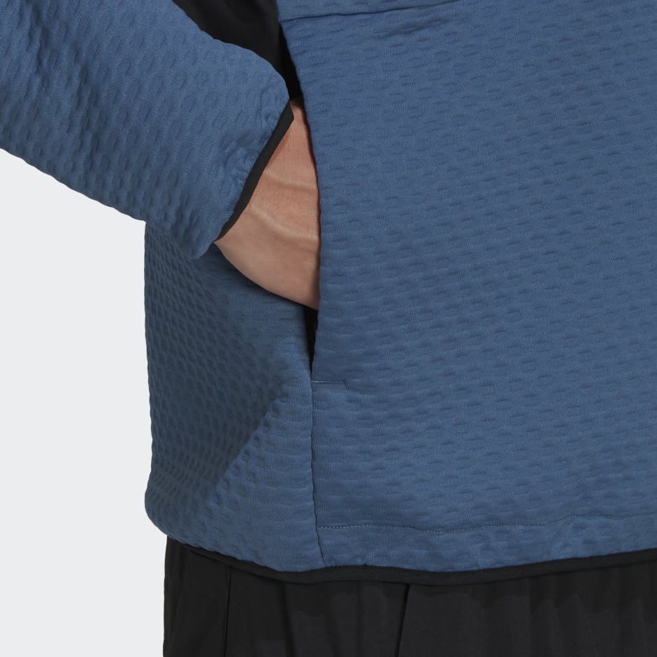 Clothing - Terrex Hike Half-Zip Fleece - Blue | adidas South Africa
