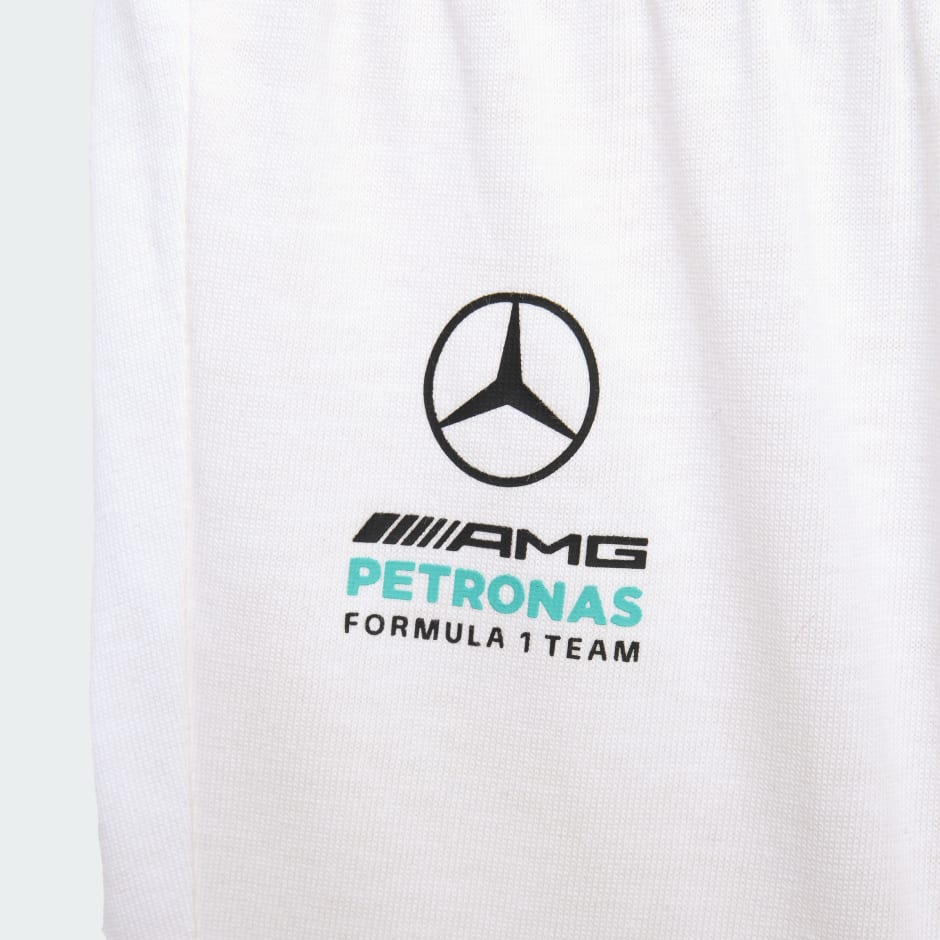 SET JOGGER CU M&Acirc;NECĂ SCURTĂ MERCEDES - AMG PETRONAS FORMULA 1 TEAM DNA PENTRU BEBELUȘI