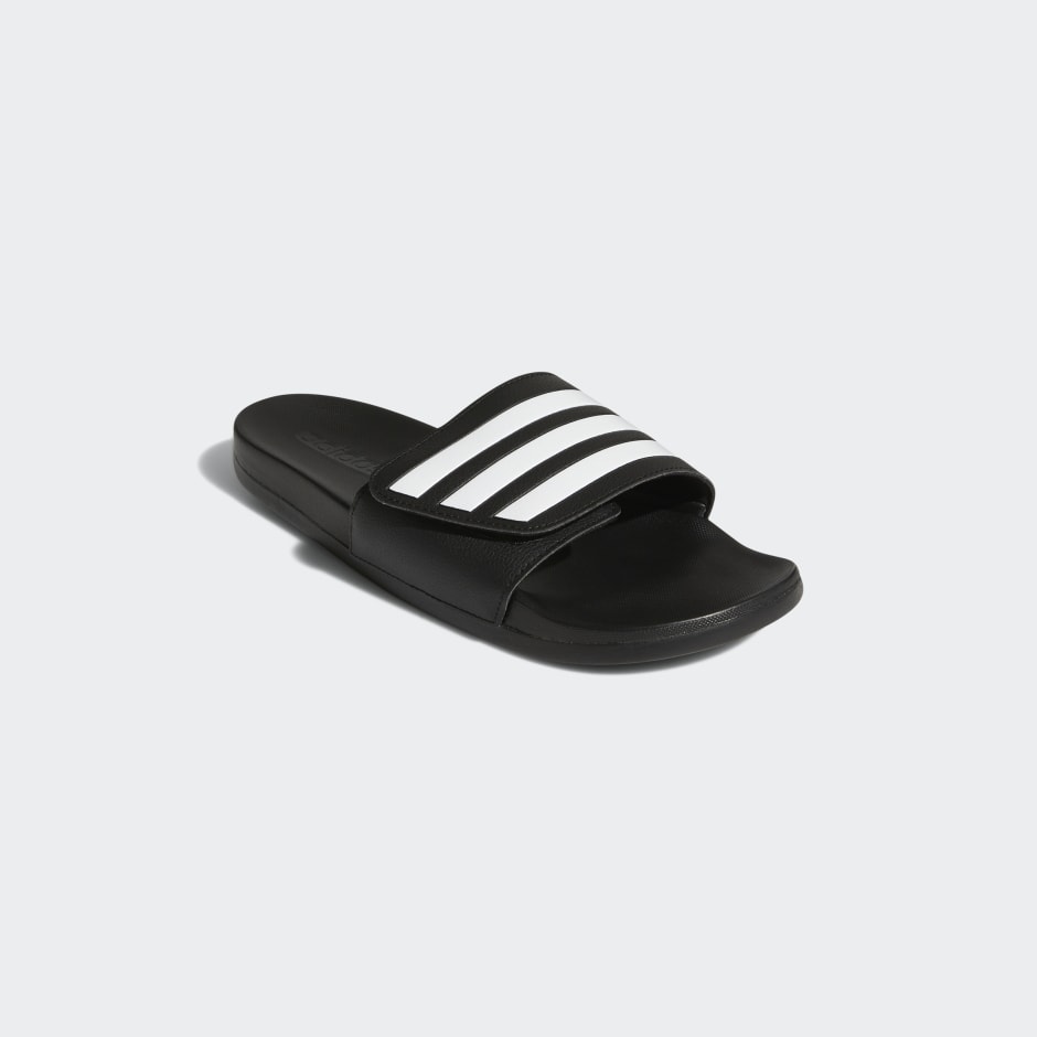 Eerbetoon Vruchtbaar Zin adidas Adilette Comfort Adjustable Bandage Slides - Black | adidas BH