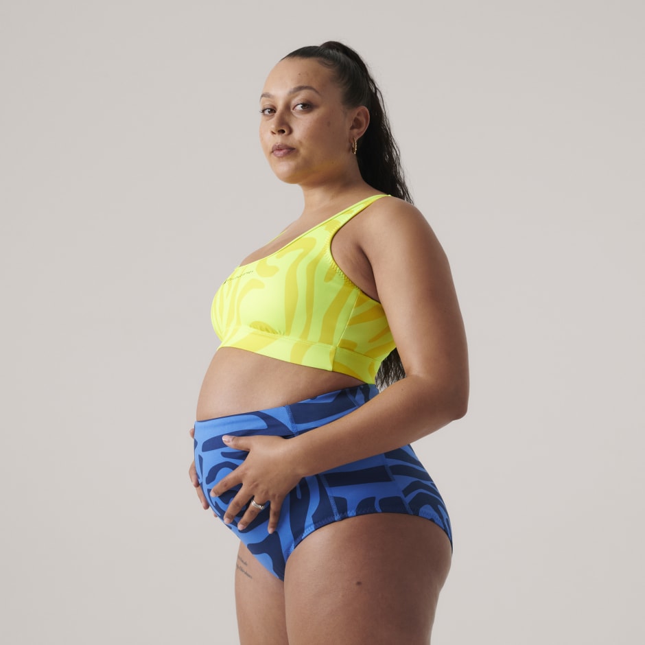 Women's Clothing - adidas by McCartney Maternity Bikini Top Yellow | Oman