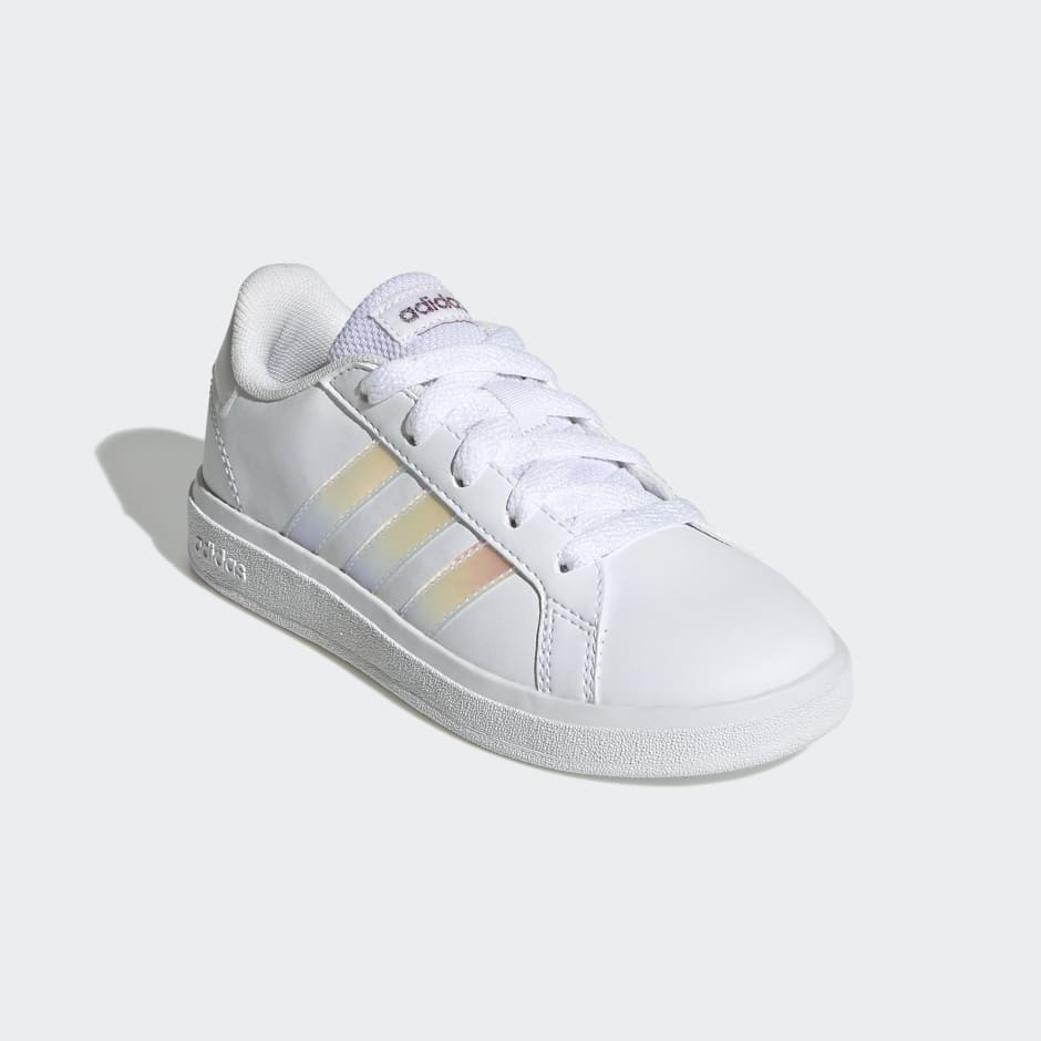 adidas Grand Court Lifestyle Lace Tennis Shoes - White | adidas UAE