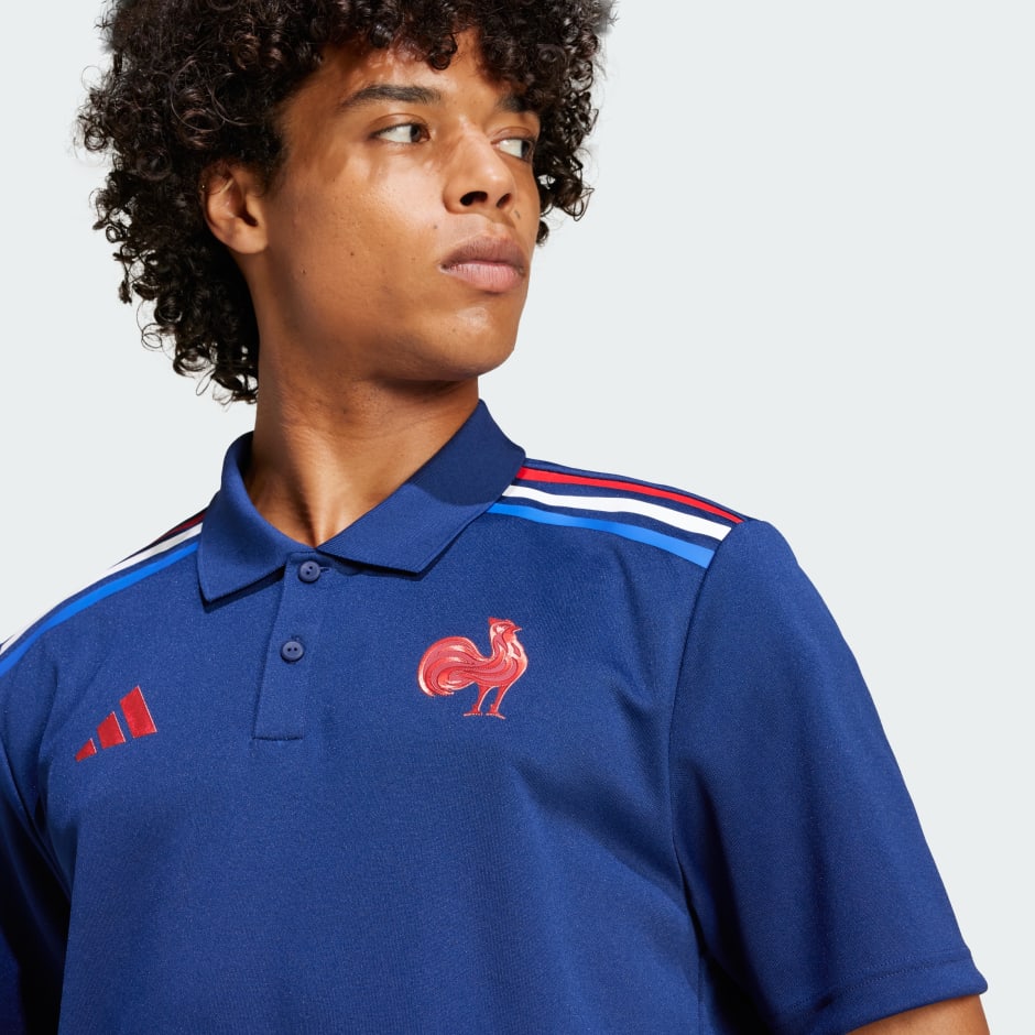 Tricou polo de suporter al echipei de rugby a Franței pe teren propriu