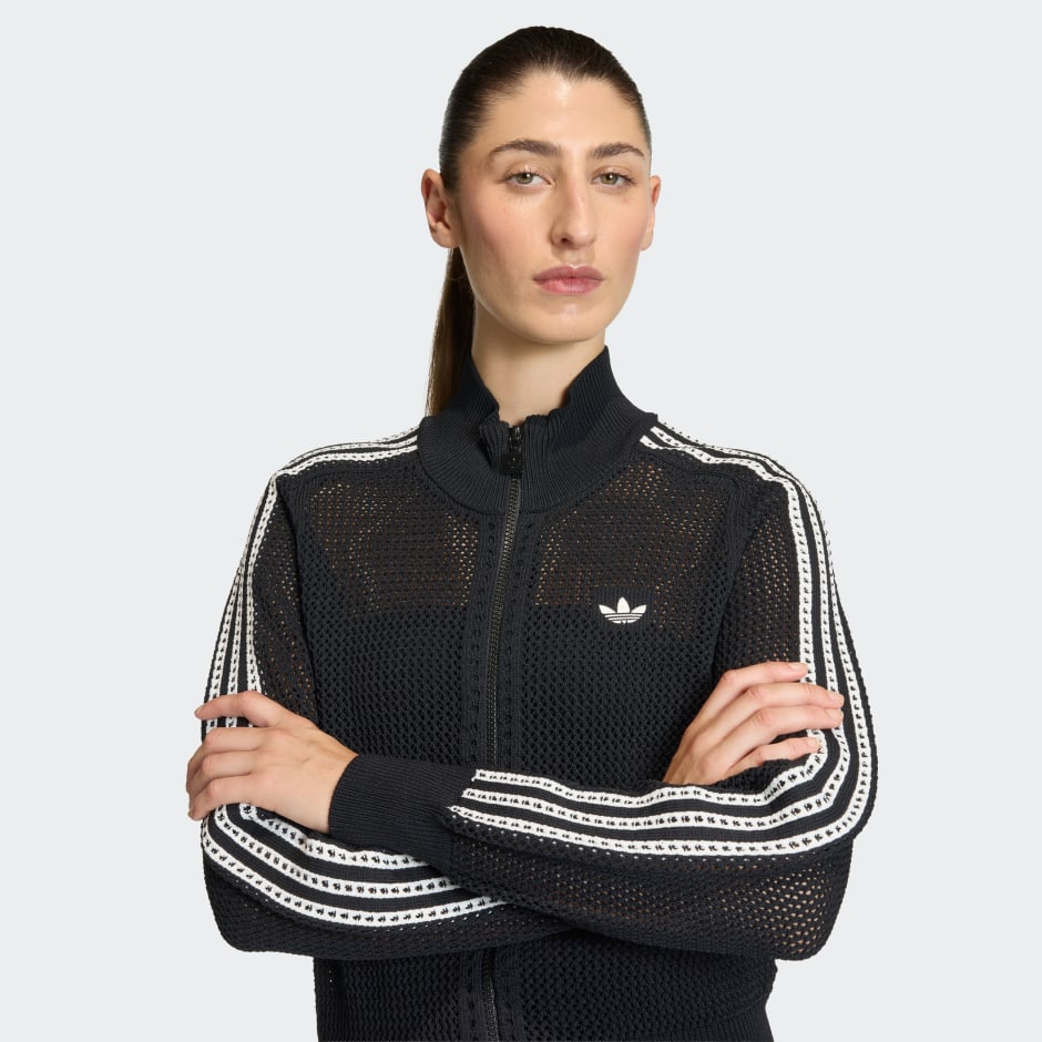 KNITTED CROCHET FIREBIRD TRACK TOP