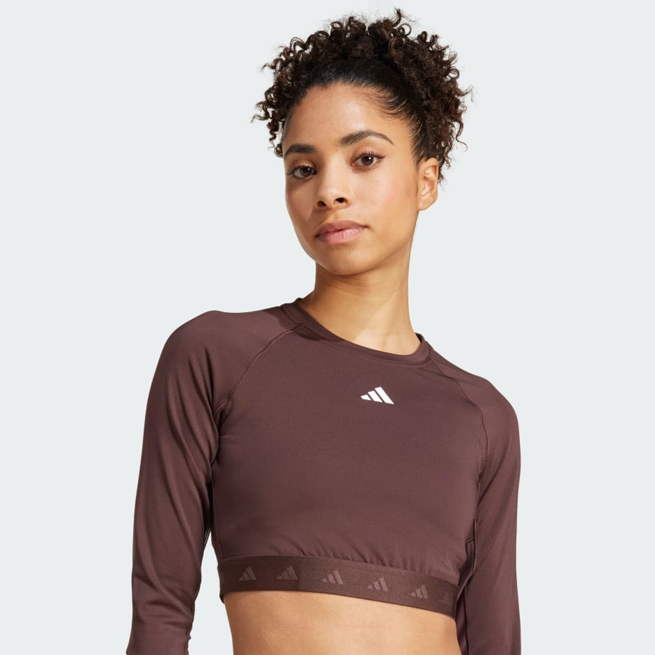 Hyperglam Training Cropped Long Sleeve Tee