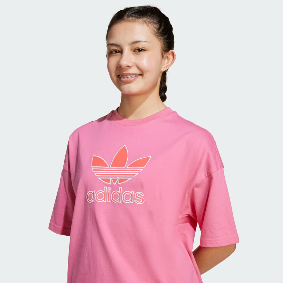 Tricou cu logo Trefoil supradimensionat