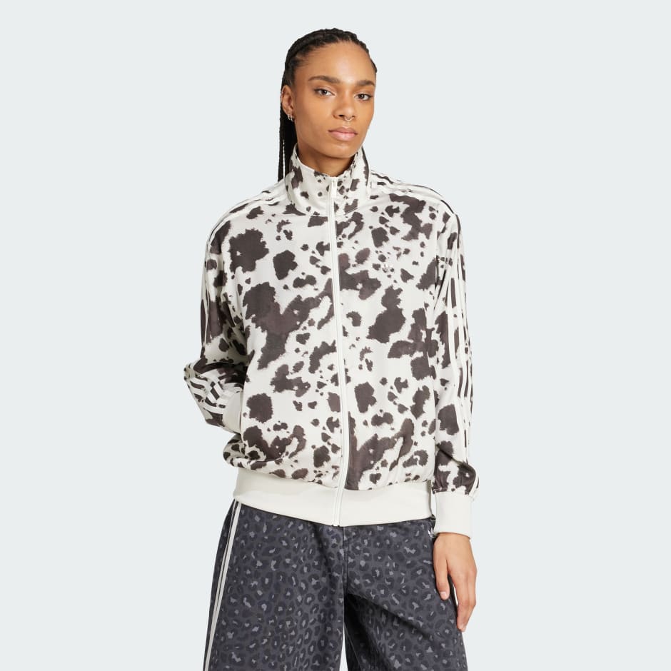 Originals Satin Cow Print Track Top