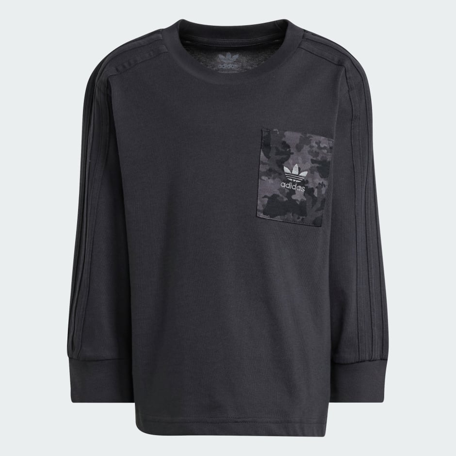 Long Sleeve Tee with Chest Pocket Kids